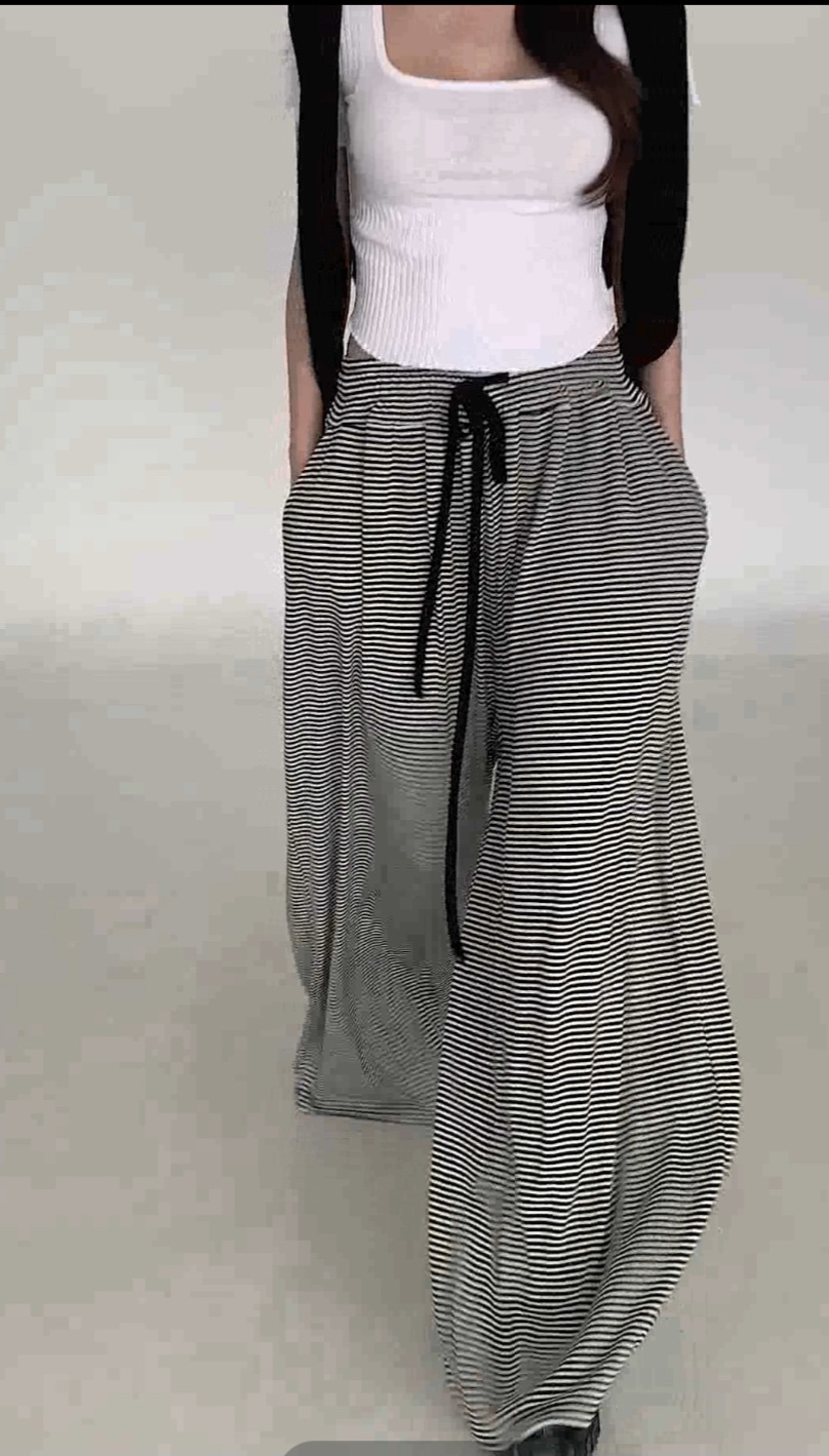 GOSSIP韓國直郵女士新品推薦職業26春夏休閑褲闊腿褲纖維羅紋GOSSIP休閑褲圖色3