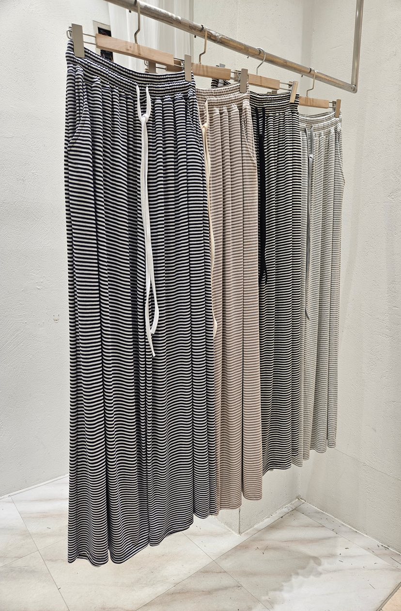 GOSSIP韓國直郵女士新品推薦職業26春夏休閑褲闊腿褲纖維羅紋GOSSIP休閑褲圖色4左四色