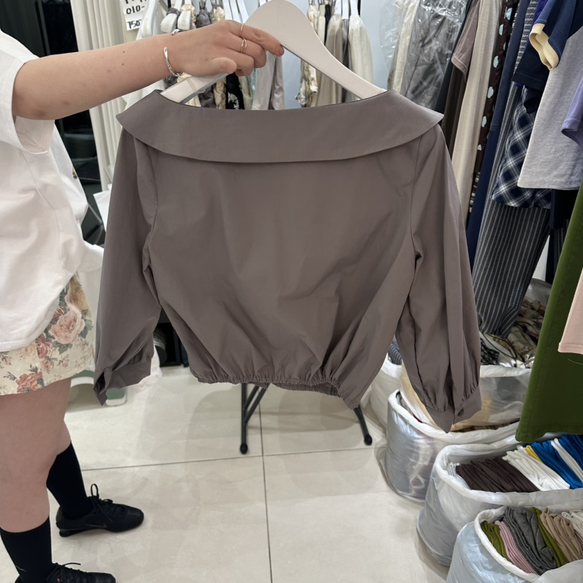 EGG IS東大門實拍韓國女裝新品推薦26春夏職業襯衫蕾絲衫EGG IS襯衫/蕾絲衫