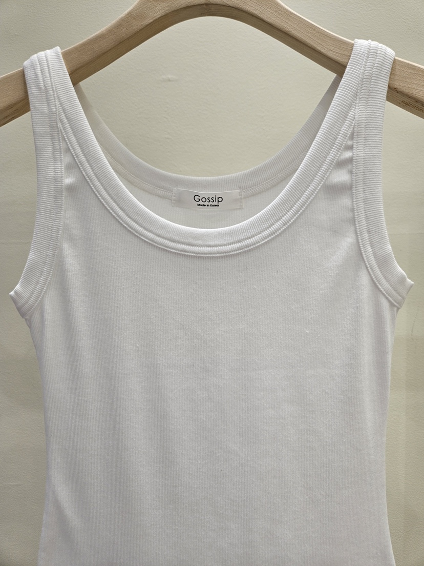GOSSIP東大門實拍韓國女士新品職業推薦26夏季吊帶背心羅紋GOSSIP吊帶/背心