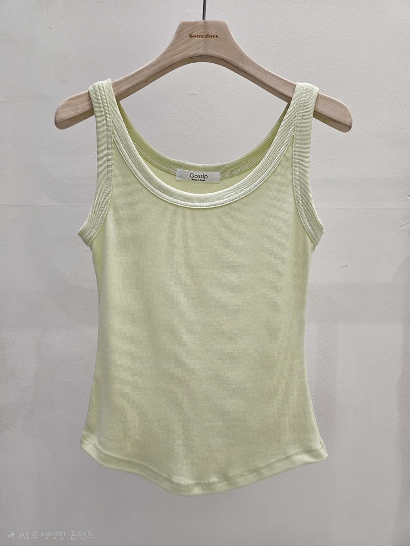 GOSSIP東大門實拍韓國女士新品職業推薦26夏季吊帶背心羅紋GOSSIP吊帶/背心圖色2