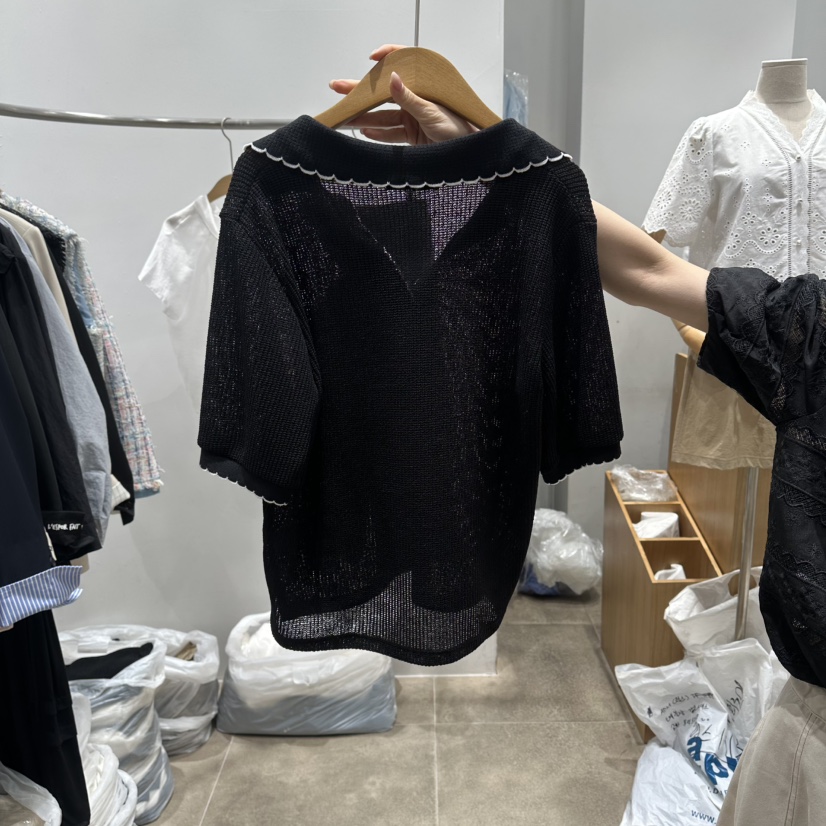 ENVY韓國東大門直郵女裝新款休閑職業時尚人氣襯衫蕾絲衫ENVY襯衫/蕾絲衫