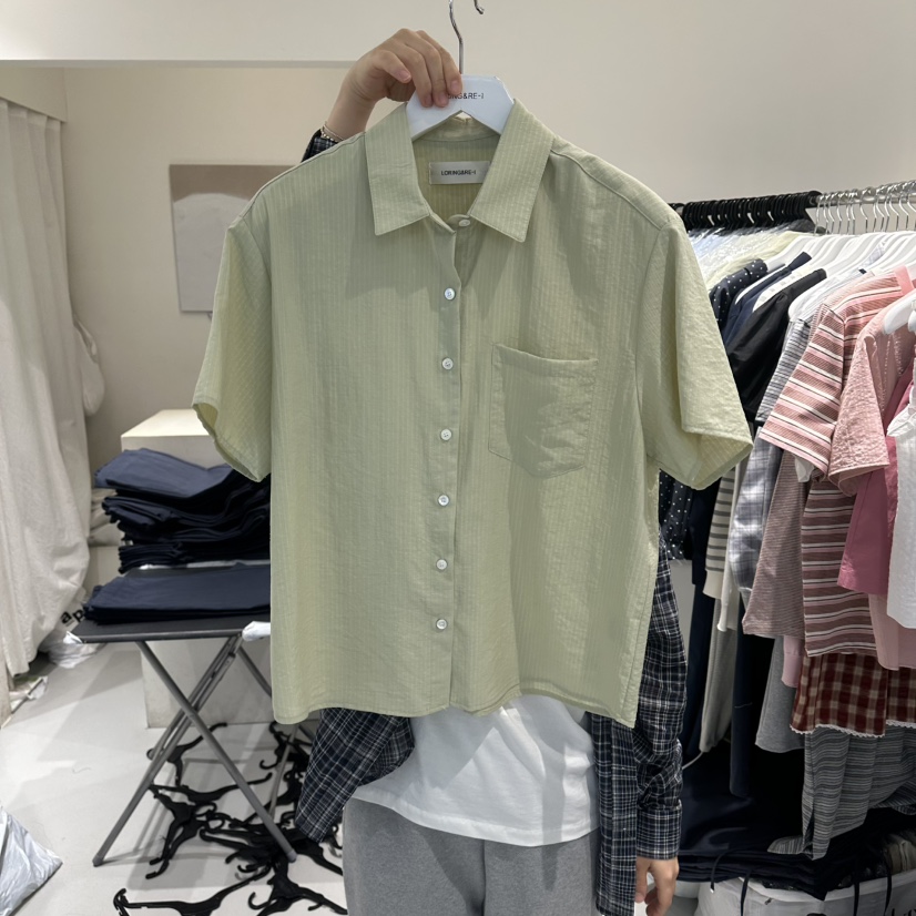 LORING RE I東大門實拍韓國女裝新品26夏季推薦襯衫蕾絲衫LORING RE-I/BARE襯衫/蕾絲衫圖色2