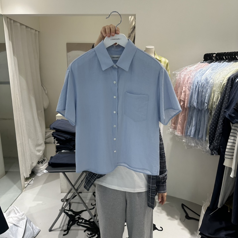 LORING RE I東大門實拍韓國女裝新品26夏季推薦襯衫蕾絲衫LORING RE-I/BARE襯衫/蕾絲衫圖色3
