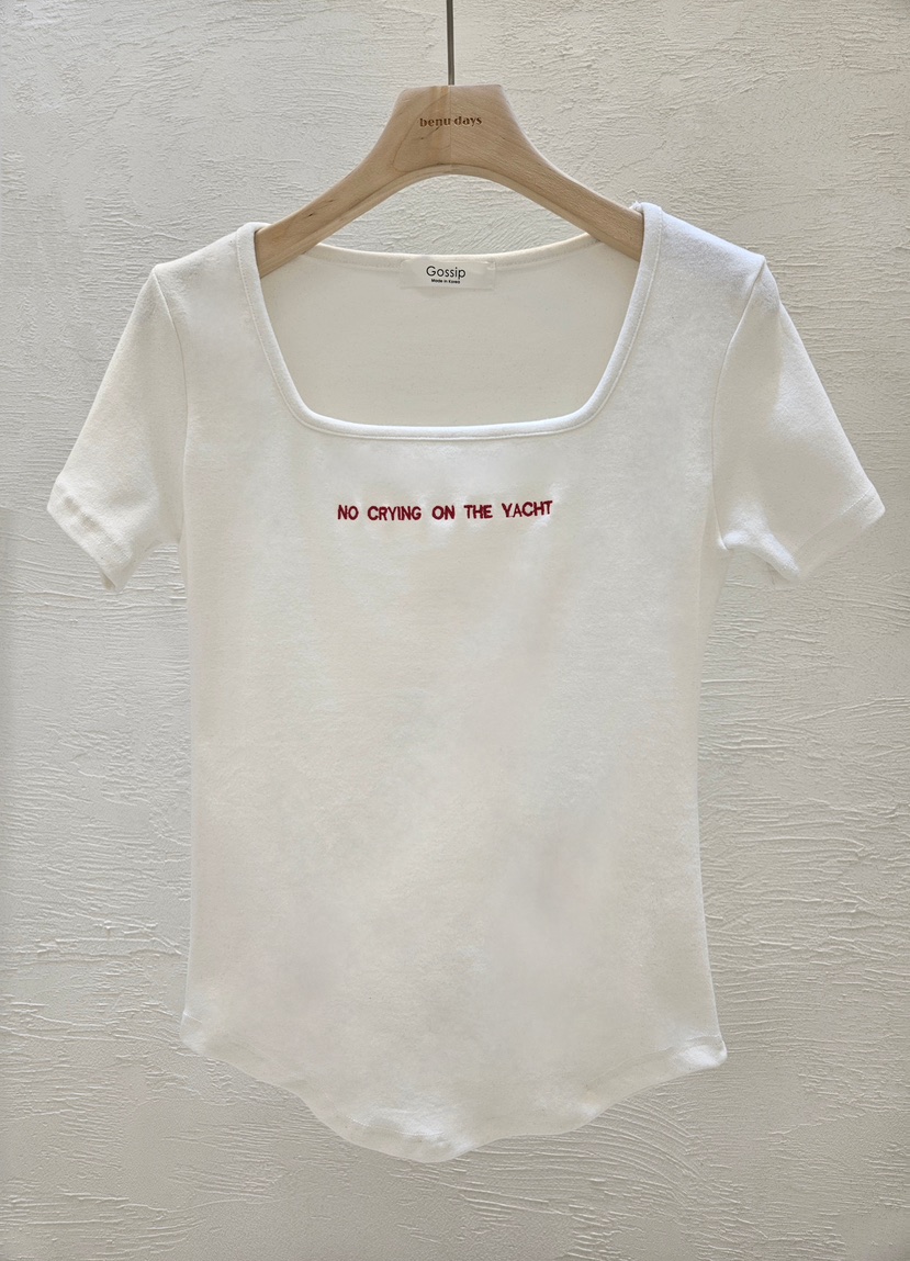 GOSSIP東大門實拍韓國女士新款26夏季職業熱賣T恤闊腿褲羅紋GOSSIPT恤