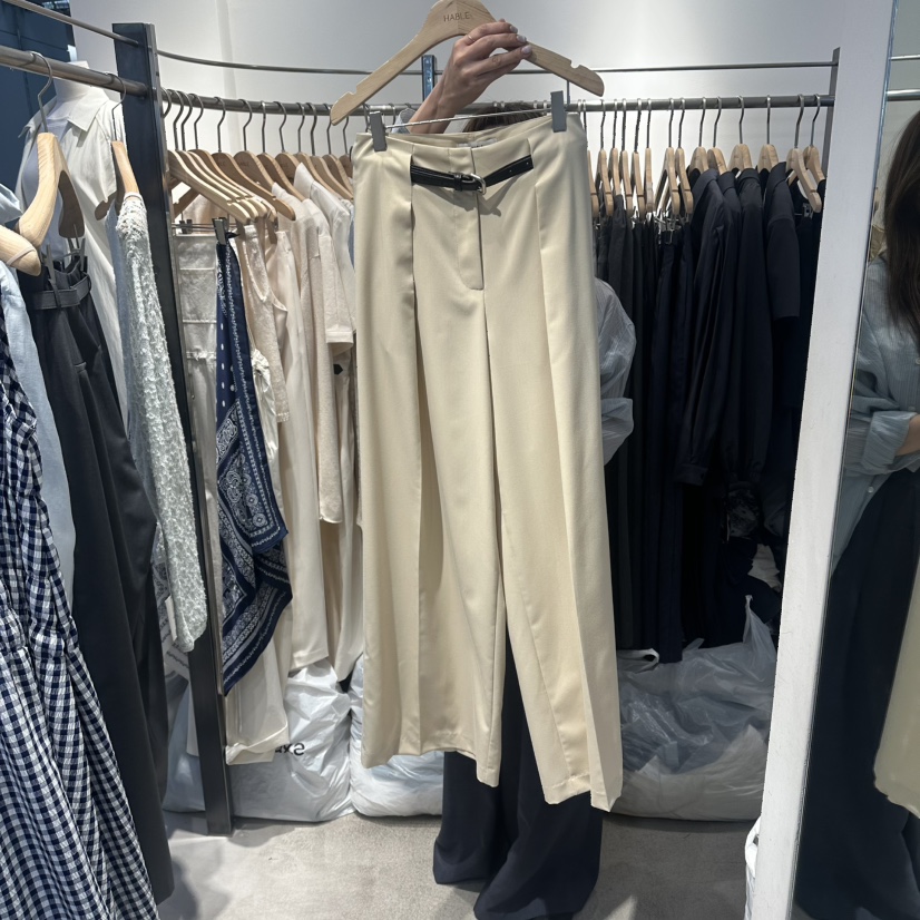 HABLE韓國直郵女士新品休閑推薦職業26春夏26夏季時尚休閑褲HABLE休閑褲圖色2不含腰帶