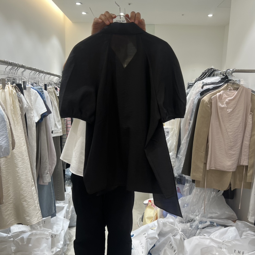 THE REST韓國代購女裝新款26夏季人氣休閑襯衫蕾絲衫透明THE REST/UNNOEUD襯衫/蕾絲衫