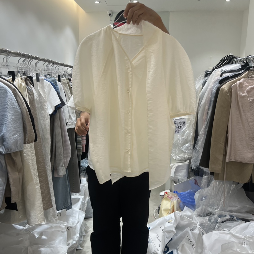 THE REST韓國代購女裝新款26夏季人氣休閑襯衫蕾絲衫透明THE REST/UNNOEUD襯衫/蕾絲衫圖色1