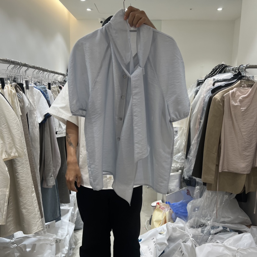 THE REST韓國代購女裝新款26夏季人氣休閑襯衫蕾絲衫透明THE REST/UNNOEUD襯衫/蕾絲衫圖色2