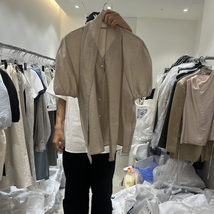 THE REST韓國代購女裝新款26夏季人氣休閑襯衫蕾絲衫透明THE REST/UNNOEUD襯衫/蕾絲衫圖色3