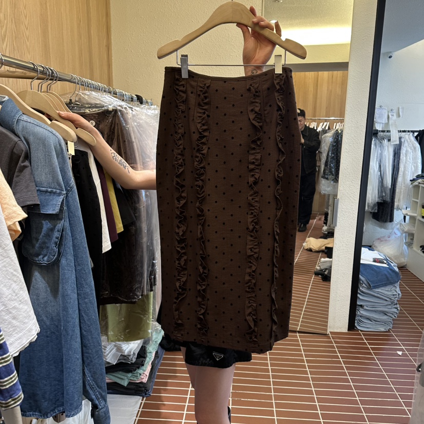 CHOI-L韓國直郵女士新品人氣休閑推薦26夏季職業熱賣長裙CHOI長裙圖色2棕色