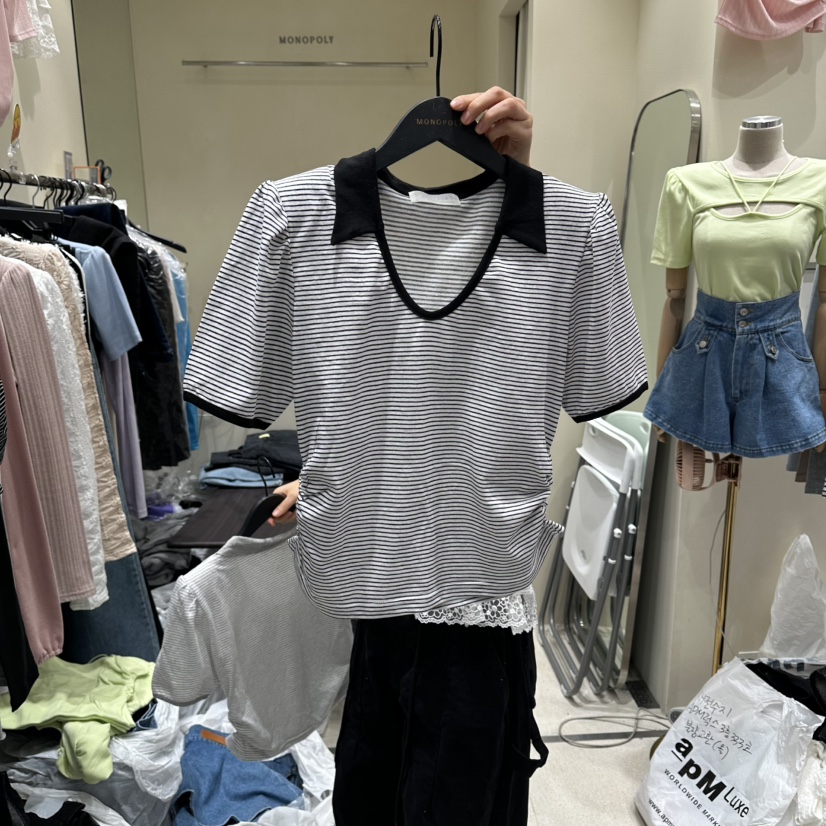 MONOPOLY韓國東大門代購女士新款26夏季人氣職業熱賣休閑T恤MONO_POLYT恤圖色2