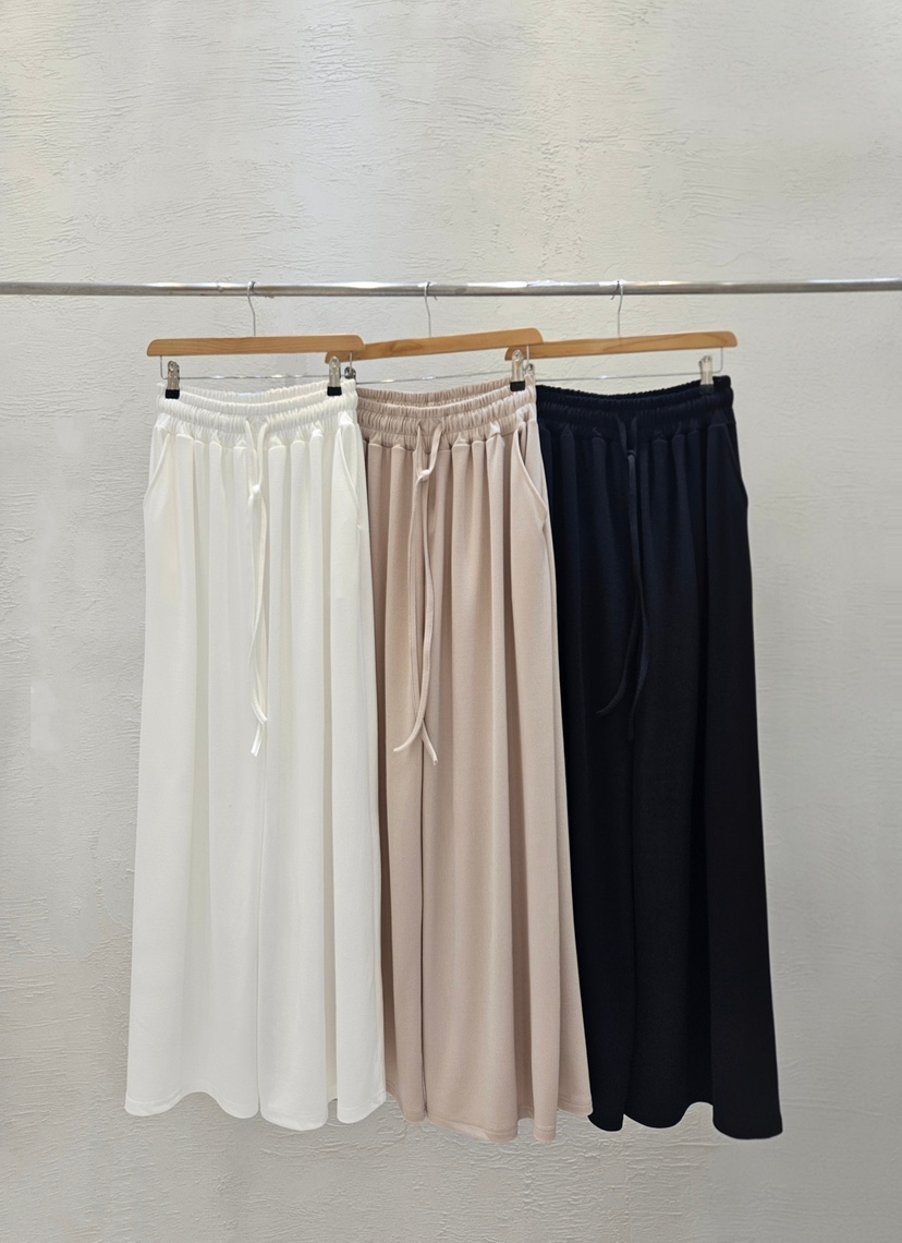 GOSSIP韓國直郵女裝新款26夏季休閑人氣職業休閑褲闊腿褲GOSSIP休閑褲圖色3左三色