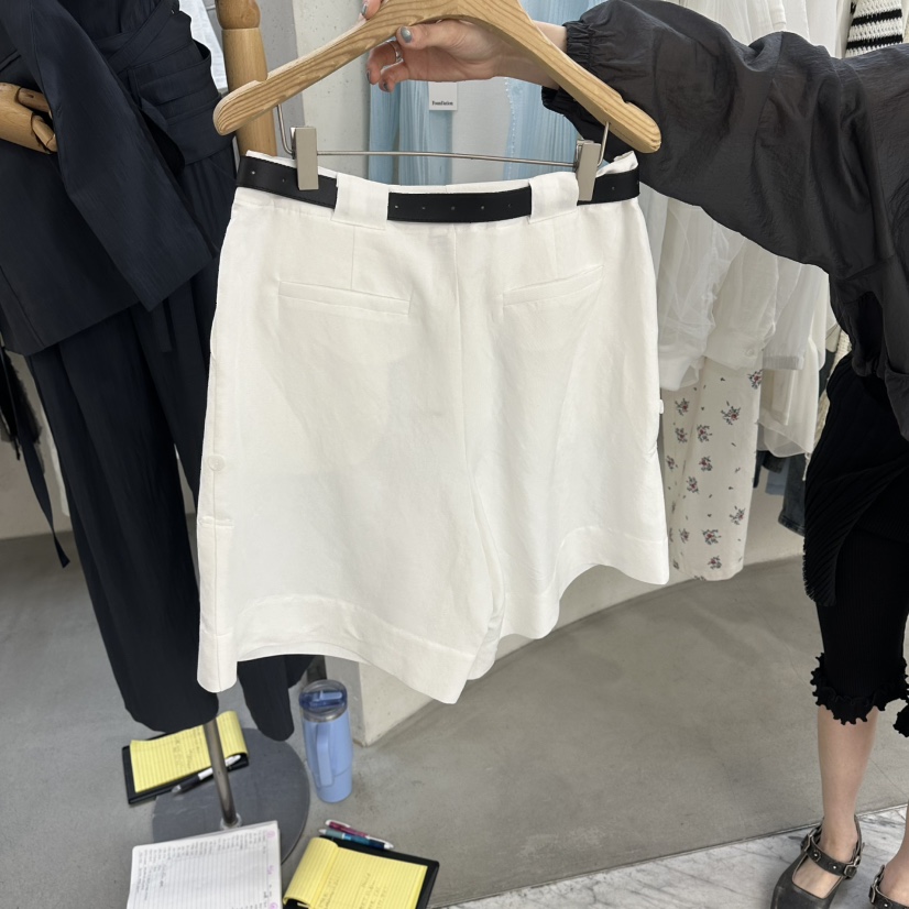 FOUNDATION韓國直郵女裝新款人氣職業26夏季短褲不含腰帶FOUNDATION短褲