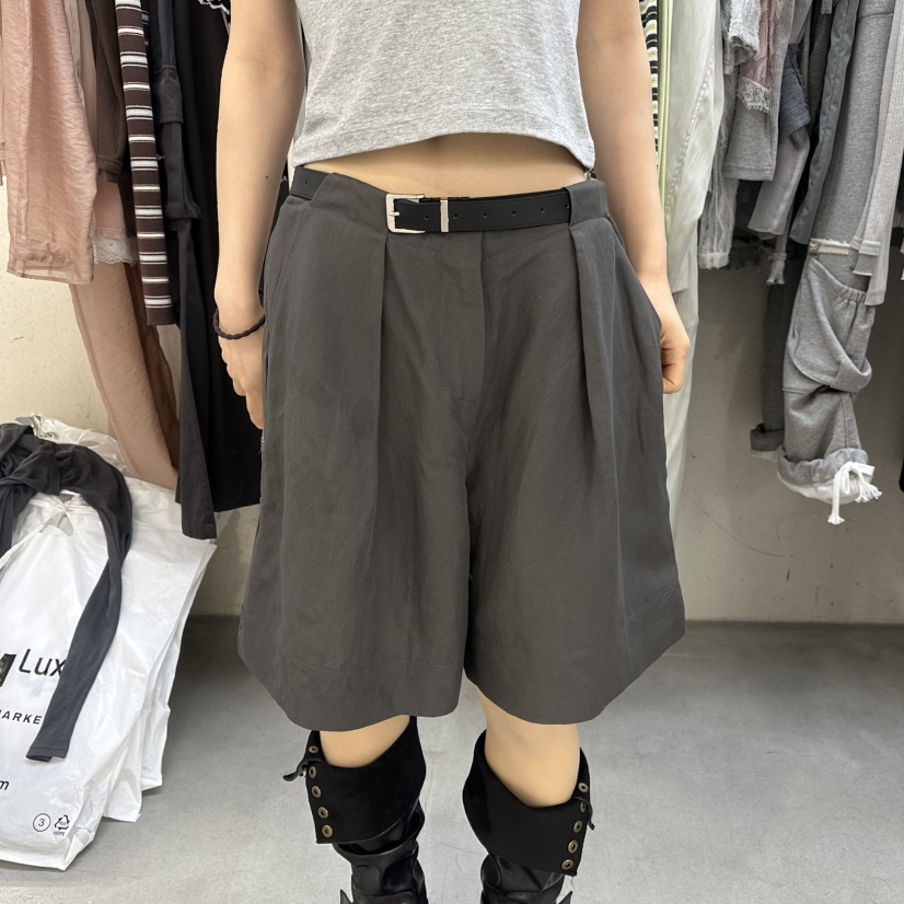 FOUNDATION韓國直郵女裝新款人氣職業26夏季短褲不含腰帶FOUNDATION短褲圖色3