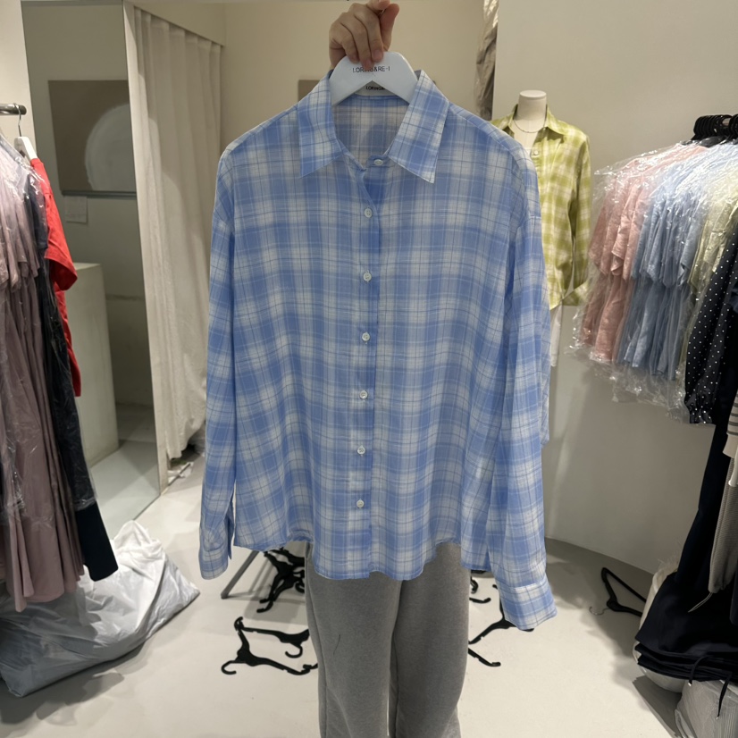 LORING RE I韓國直郵女士新品26春夏時尚休閑襯衫蕾絲衫LORING RE-I/BARE襯衫/蕾絲衫圖色2