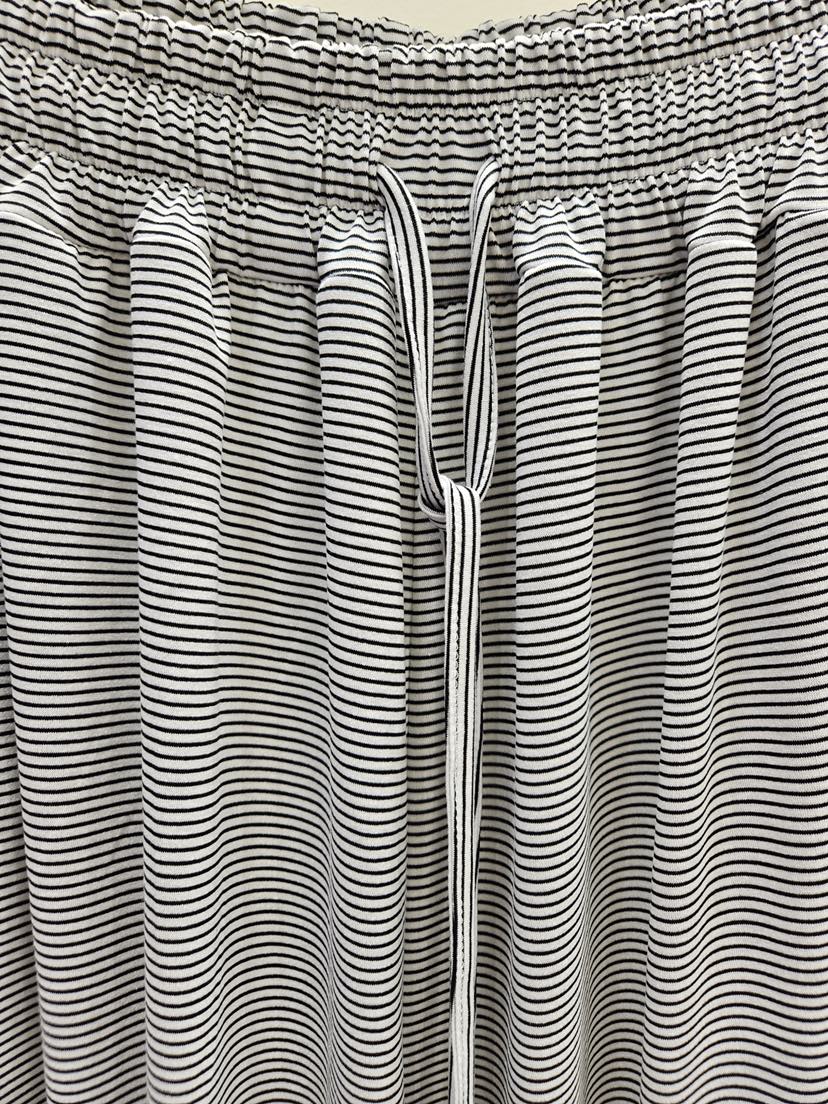 GOSSIP韓國東大門代購女裝新品職業人氣休閑褲闊腿褲條紋GOSSIP休閑褲