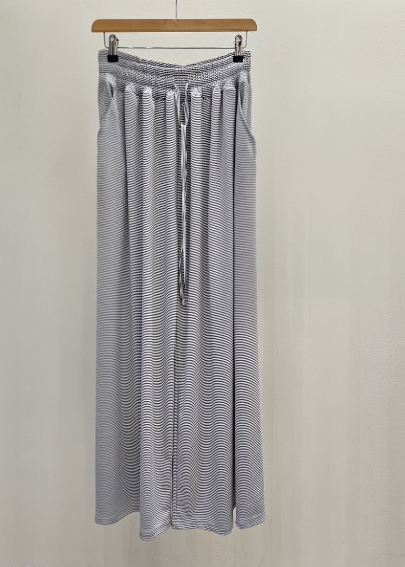 GOSSIP韓國東大門代購女裝新品職業人氣休閑褲闊腿褲條紋GOSSIP休閑褲圖色1