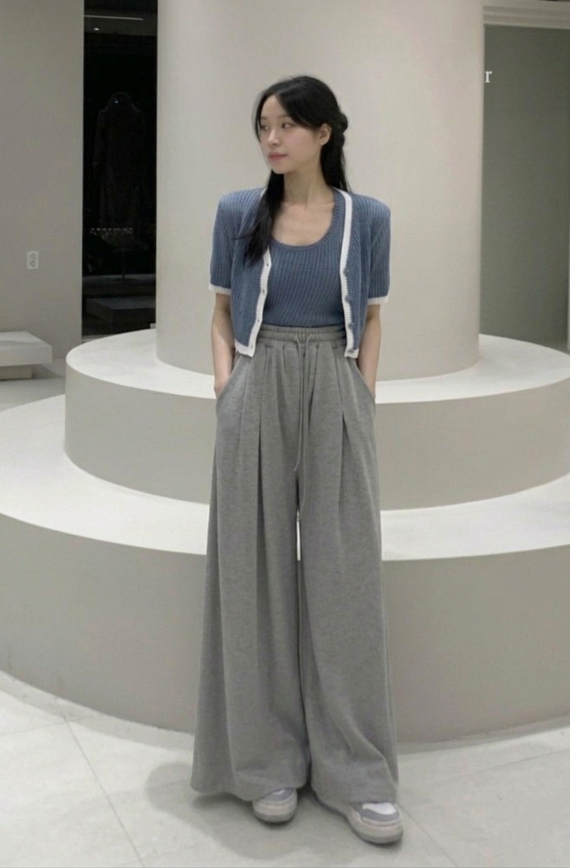 GOSSIP韓國東大門代購女裝新品熱賣推薦職業26春夏休閑褲褶裥GOSSIP休閑褲圖色2