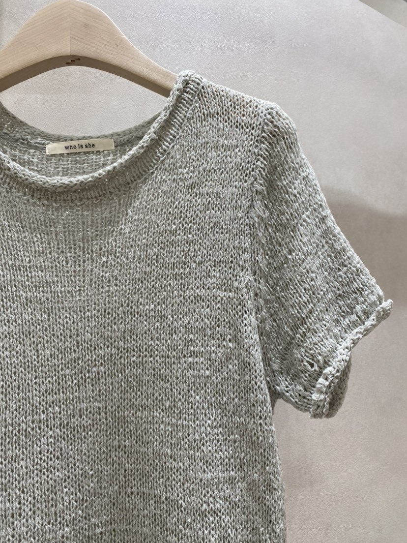 WHO IS SHE東大門實拍韓國女士新款26春夏推薦人氣T恤網狀WHO IS SHET恤