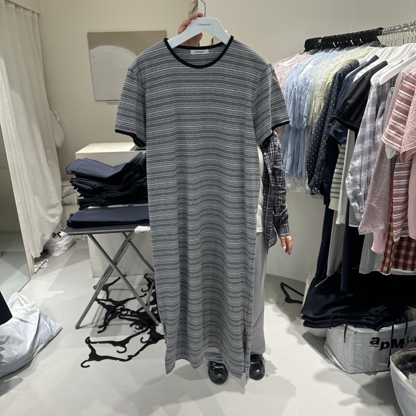 LORING RE I韓國直郵女士新品26夏季推薦職業連衣裙條紋LORING RE-I/BARE連衣裙圖色3