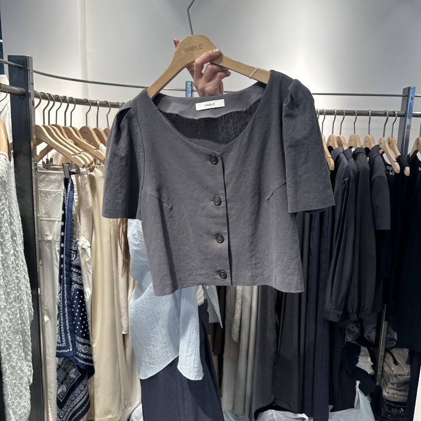 HABLE韓國直郵實拍女士新款26夏季推薦時尚26春夏襯衫蕾絲衫HABLE襯衫/蕾絲衫圖色3