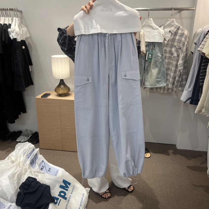 SIHO ARCHIVE韓國東大門直郵女士新品熱賣人氣休閑褲撞色SIHO ARCHIVE休閑褲圖色4