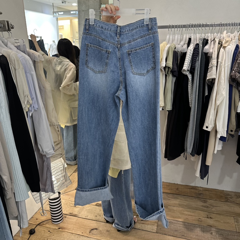 CREAM VILLA韓國直郵實拍女裝新品26春夏牛仔褲CREAMVILLA牛仔褲