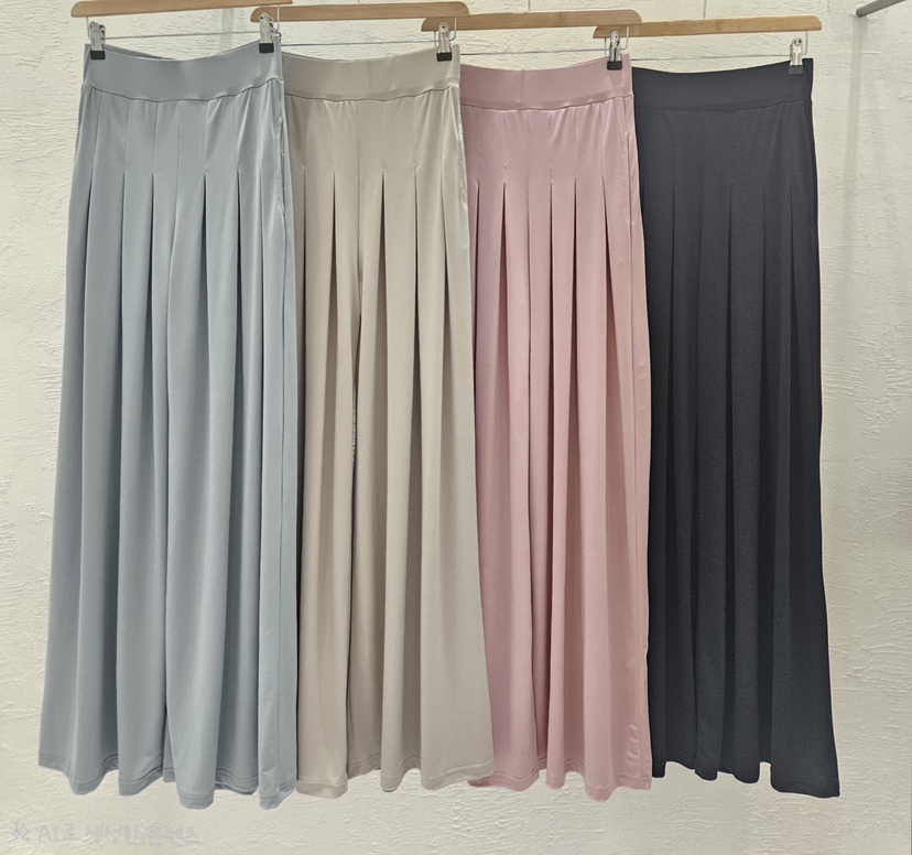 GOSSIP韓國東大門直郵女士新款時尚推薦休閑褲闊腿褲褶裥GOSSIP休閑褲圖色4左四色