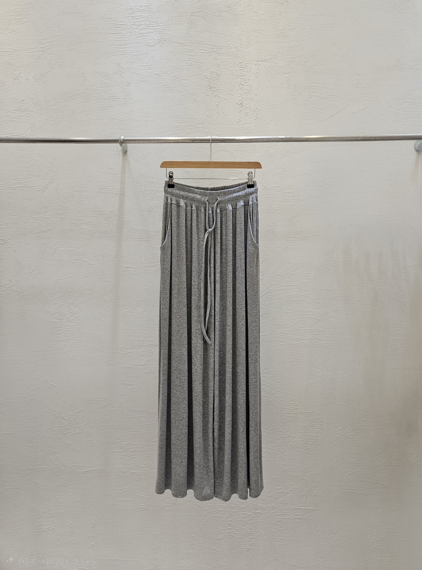 GOSSIP韓國代購女裝新款熱賣休閑人氣推薦休閑褲闊腿褲羅紋GOSSIP休閑褲圖色2