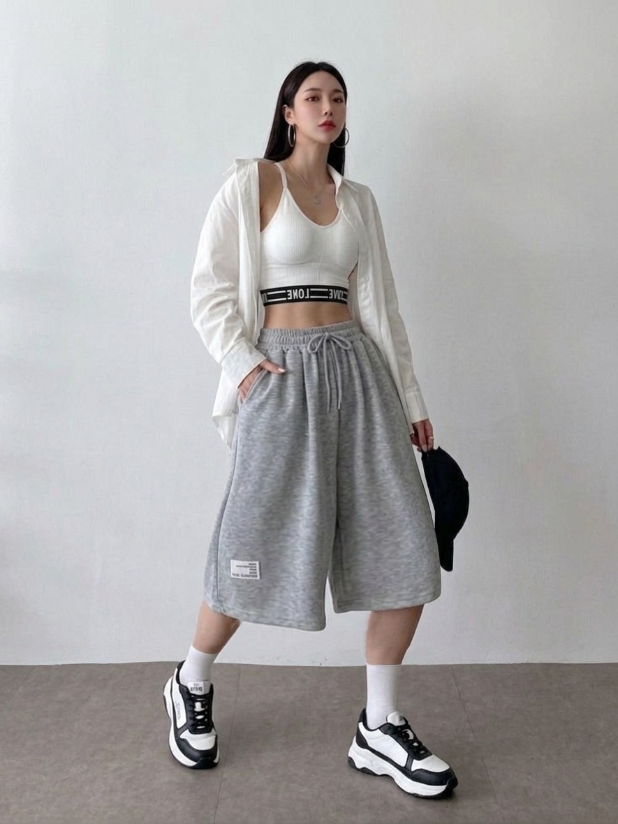 GOSSIP韓國代購女裝新品熱賣人氣26春夏推薦休閑短褲闊腿褲GOSSIP短褲
