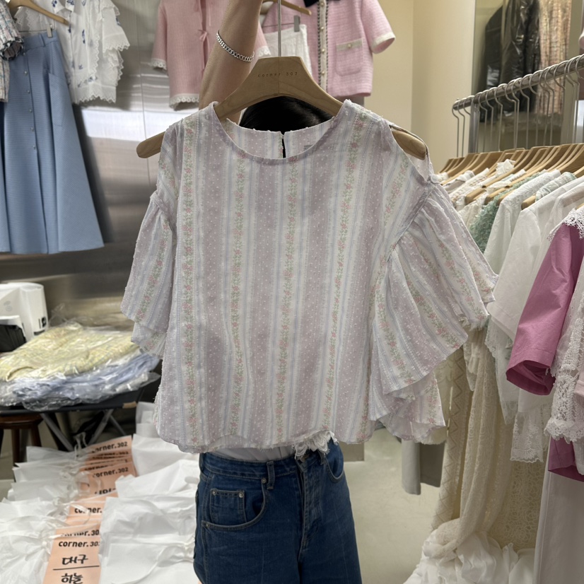 CORNER韓國直郵女士新款26春夏職業推薦26夏季襯衫蕾絲衫CORNER.302襯衫/蕾絲衫圖色2