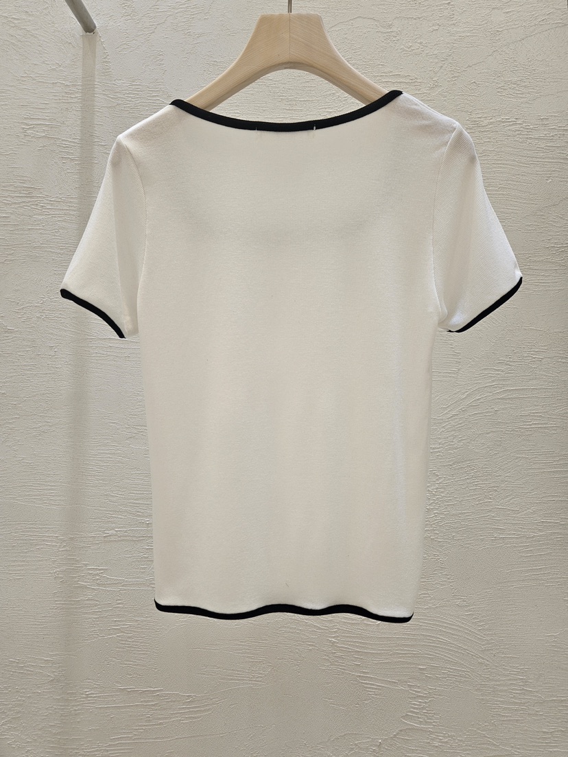 GOSSIP韓國直郵女裝新款時尚26夏季職業推薦T恤人造絲羅紋GOSSIPT恤