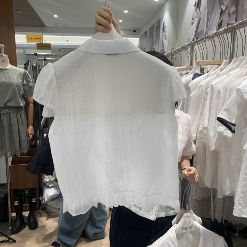 OGI韓國直郵實拍女士新品熱賣時尚人氣26夏季職業襯衫蕾絲衫FLat OGI襯衫/蕾絲衫