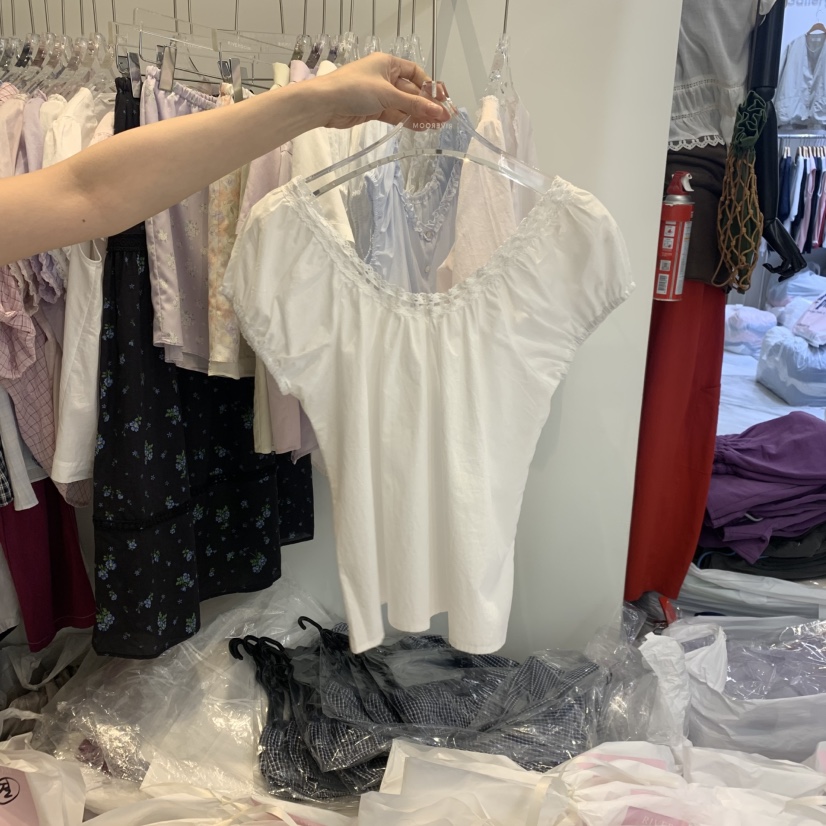 RIVEROOM韓國東大門代購女士新款26春夏職業熱賣襯衫蕾絲衫RIVEROOM襯衫/蕾絲衫