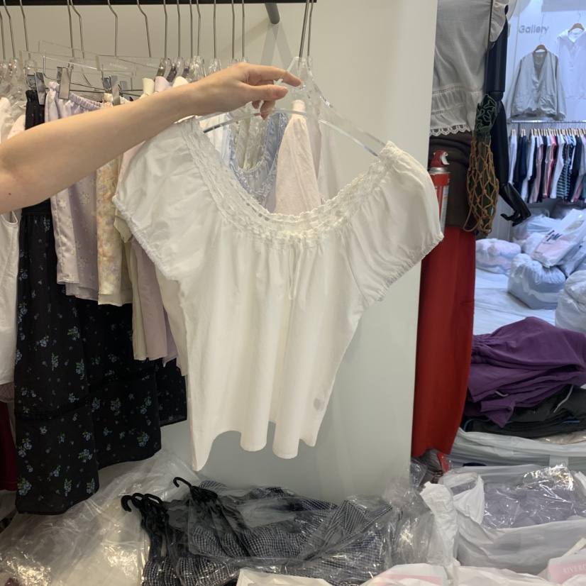 RIVEROOM韓國東大門代購女士新款26春夏職業熱賣襯衫蕾絲衫RIVEROOM襯衫/蕾絲衫圖色1