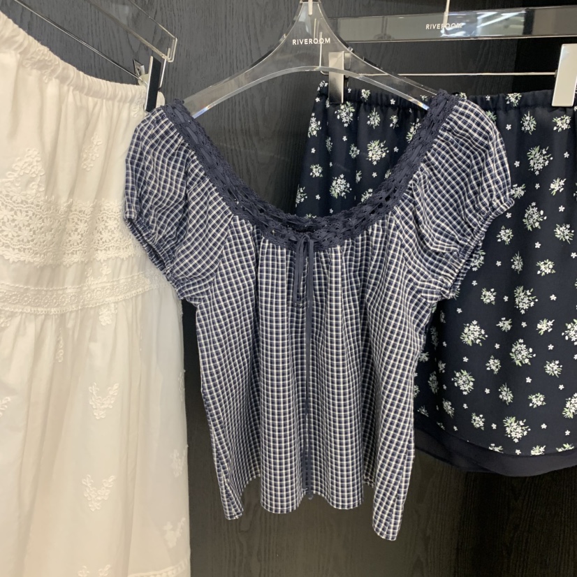 RIVEROOM韓國東大門代購女士新款26春夏職業熱賣襯衫蕾絲衫RIVEROOM襯衫/蕾絲衫圖色2