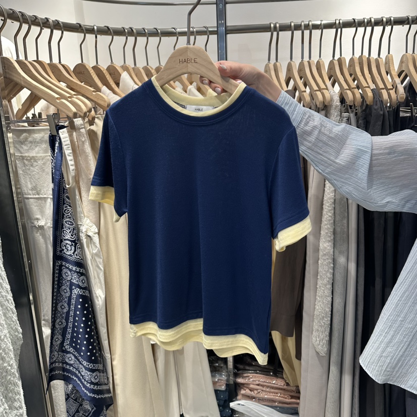 HABLE韓國直郵女士新品26夏季職業推薦休閑時尚熱賣人氣T恤HABLET恤圖色3