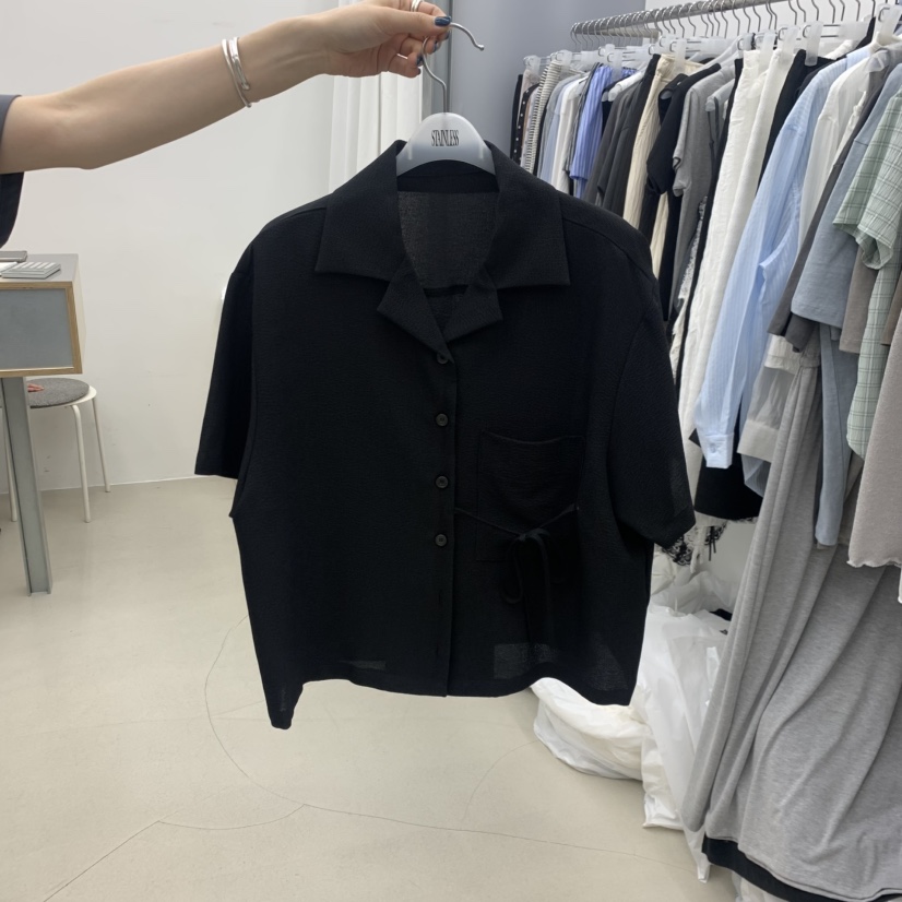 STAINLESS韓國東大門代購女裝新款推薦休閑熱賣襯衫蕾絲衫STAINLESS襯衫/蕾絲衫圖色2