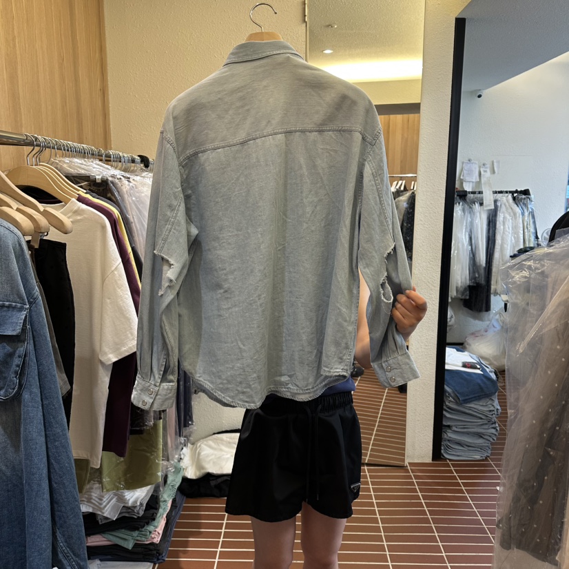 CHOI-L東大門實拍韓國女裝新款26春夏休閑襯衫蕾絲衫復古CHOI襯衫/蕾絲衫