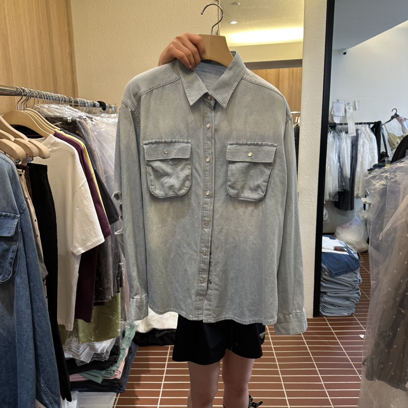 CHOI-L東大門實拍韓國女裝新款26春夏休閑襯衫蕾絲衫復古CHOI襯衫/蕾絲衫圖色1