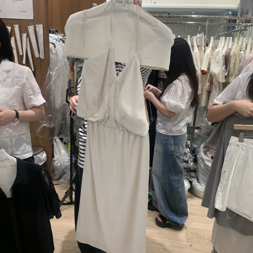 OGI韓國東大門直郵女裝新品時尚推薦職業連衣裙不含內搭絲綢FLat OGI連衣裙