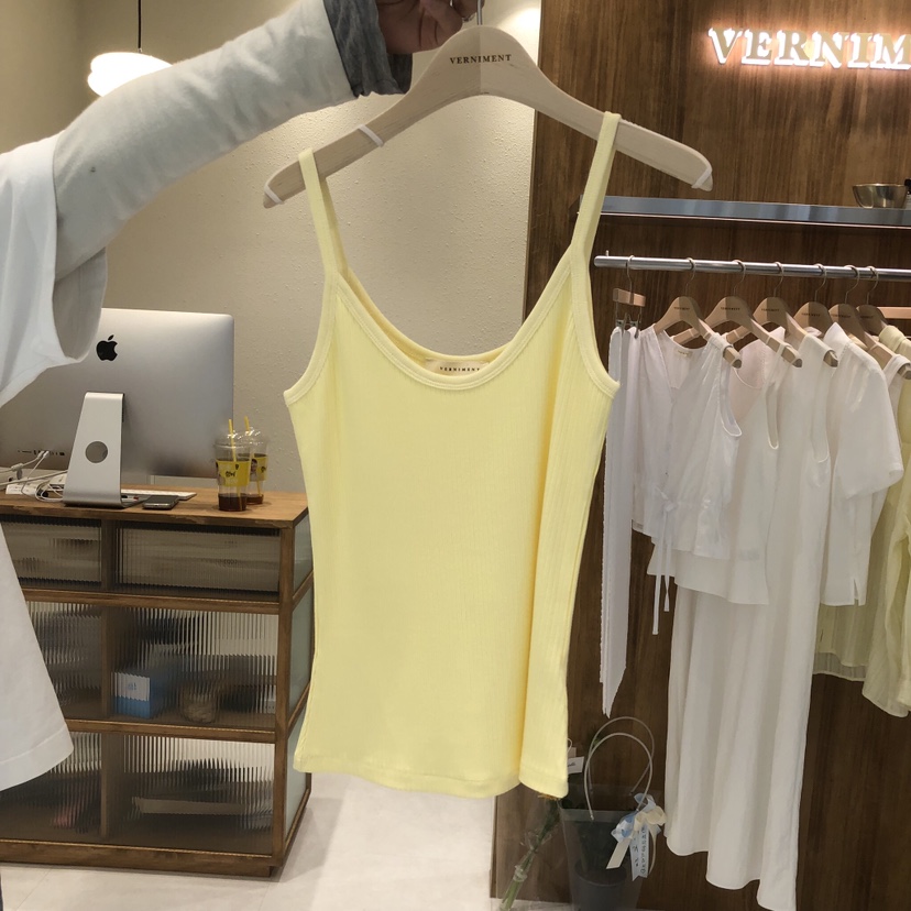 FIFO/UNANSWERED-MYSTERY東大門實拍韓國女士新品時尚吊帶背心羅紋FIFO/UNANSWERED-MYSTERY吊帶/背心圖色3