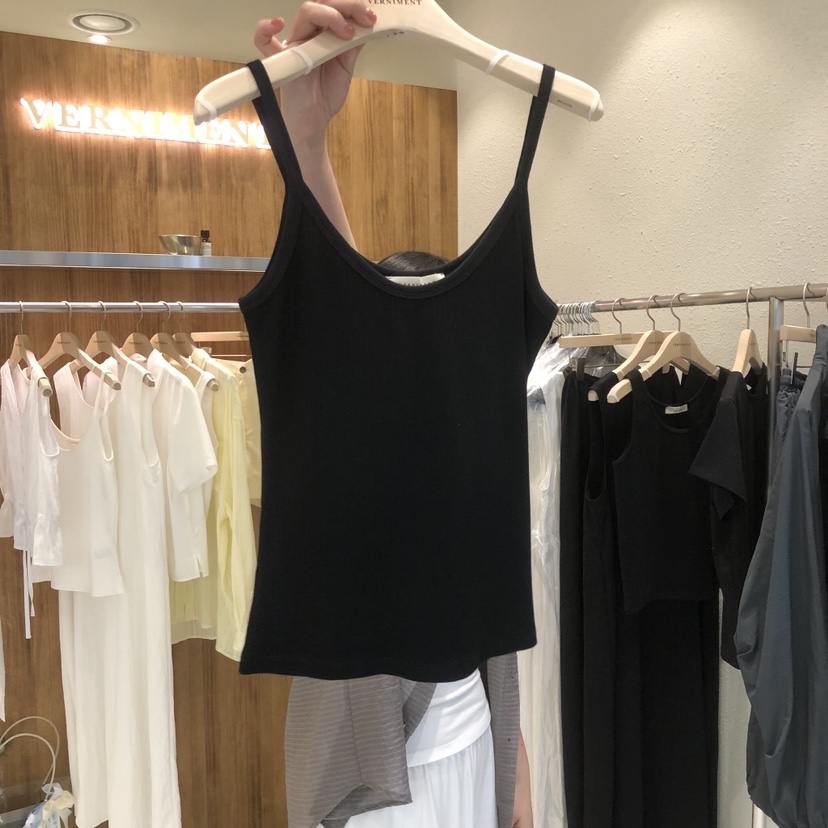 FIFO/UNANSWERED-MYSTERY東大門實拍韓國女士新品時尚吊帶背心羅紋FIFO/UNANSWERED-MYSTERY吊帶/背心圖色4