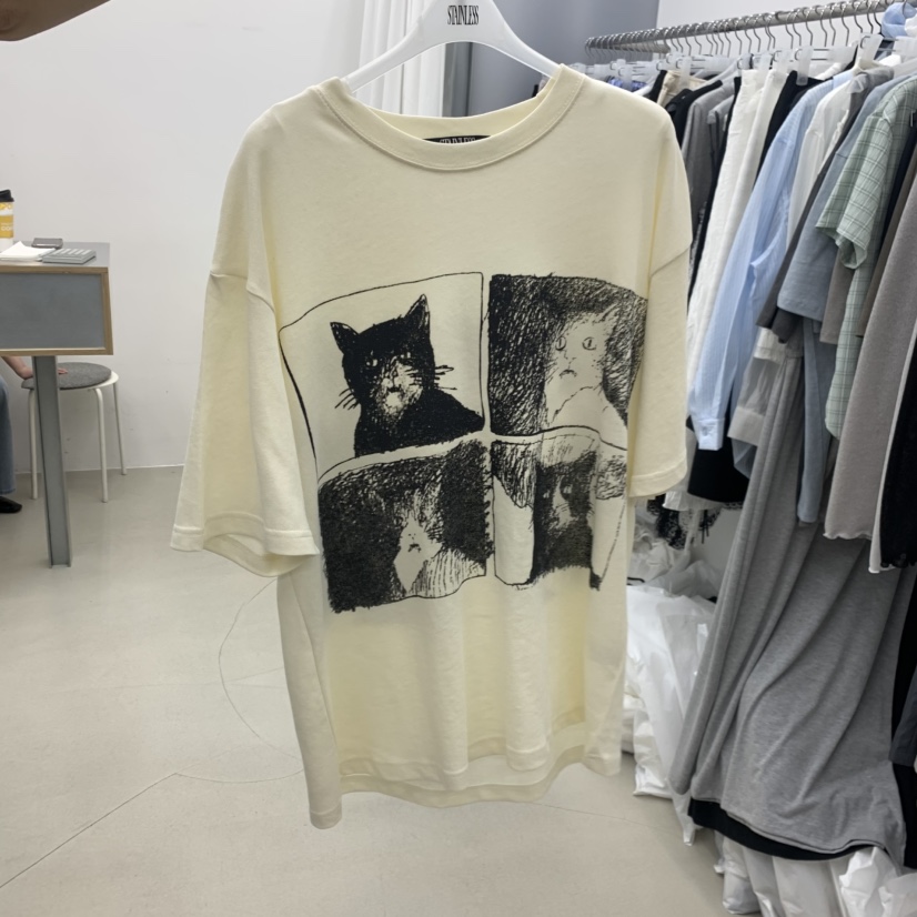 STAINLESS韓國直郵實拍女裝新品時尚26夏季職業推薦人氣T恤STAINLESST恤圖色2