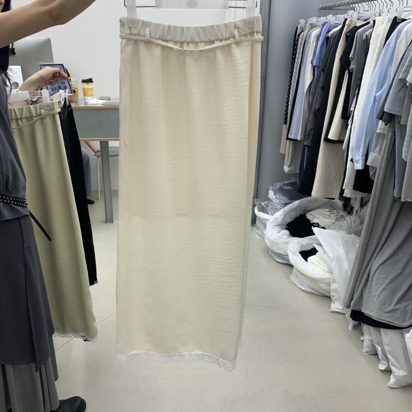 STAINLESS韓國東大門代購女士新品26春夏推薦長裙腰帶絲質STAINLESS長裙