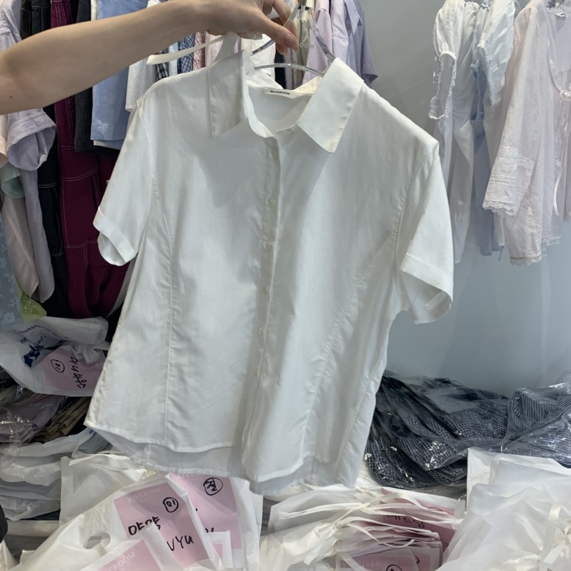 RIVEROOM韓國代購女士新品26夏季推薦26春夏時尚襯衫蕾絲衫RIVEROOM襯衫/蕾絲衫圖色1