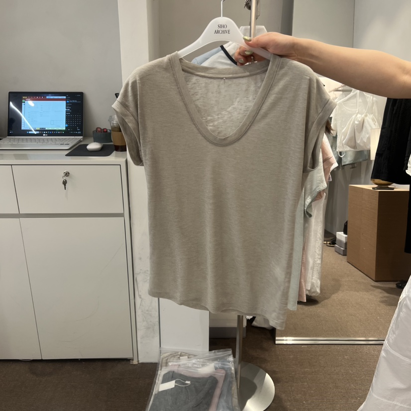 SIHO ARCHIVE韓國東大門代購女士新款人氣時尚職業T恤U領SIHO ARCHIVET恤圖色2
