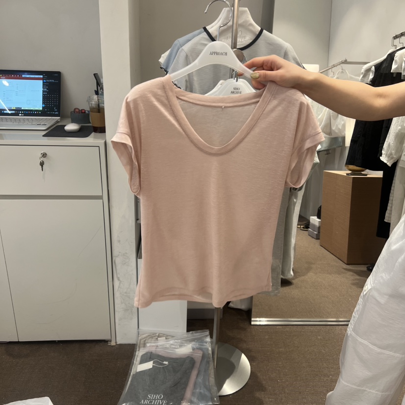SIHO ARCHIVE韓國東大門代購女士新款人氣時尚職業T恤U領SIHO ARCHIVET恤圖色3