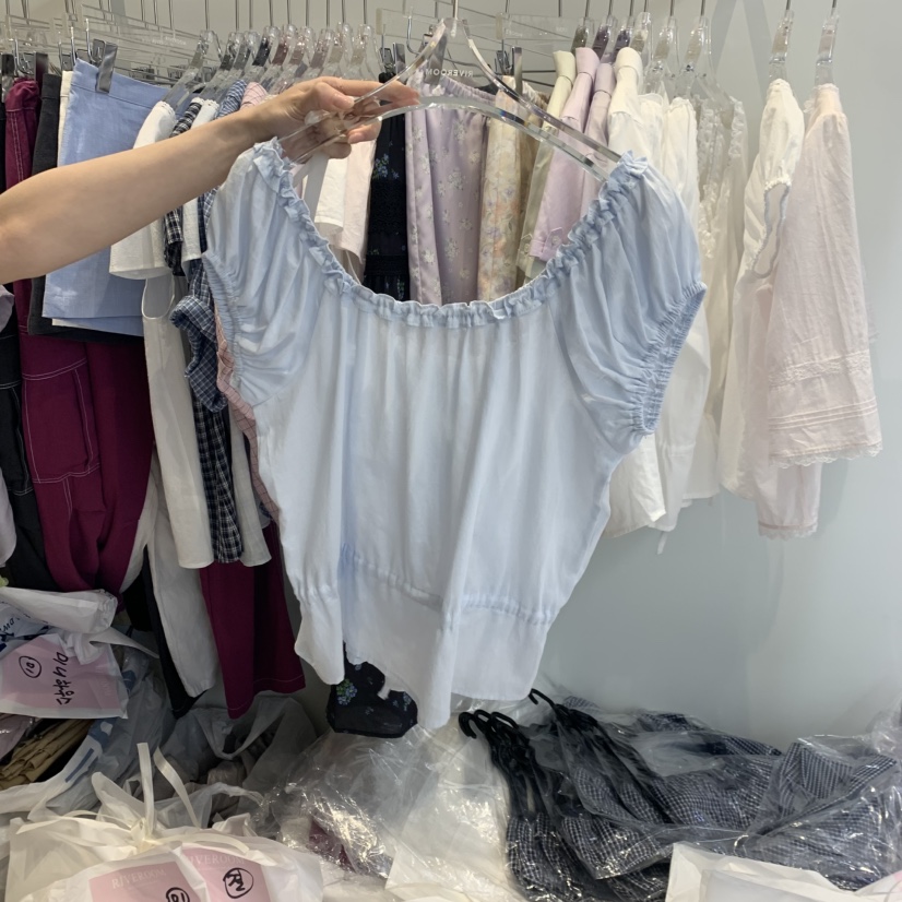 RIVEROOM韓國直郵實拍女士新款推薦職業26夏季襯衫蕾絲衫RIVEROOM襯衫/蕾絲衫